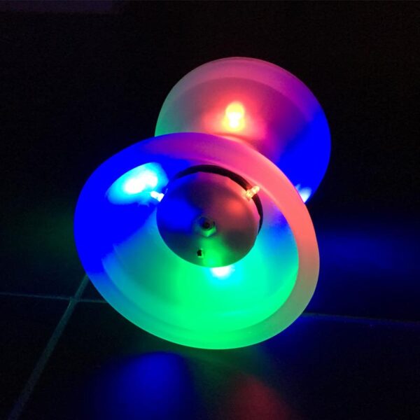 Circus JOJO Diabolo Spinner transparant met LED-licht